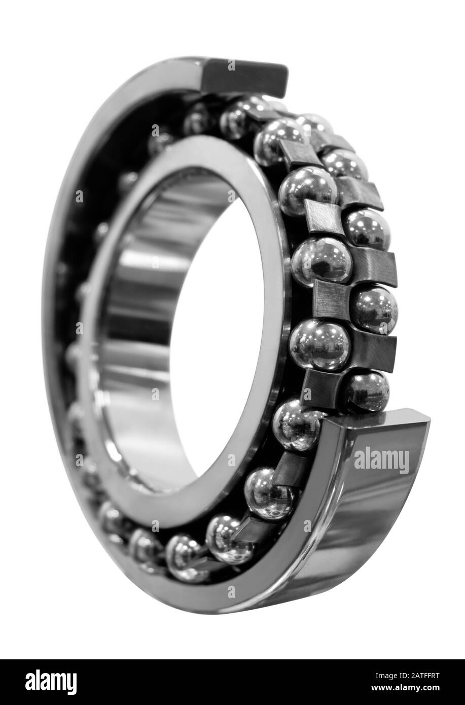 Chiodo di garofano in acciaio isolato su sfondo bianco Foto Stock