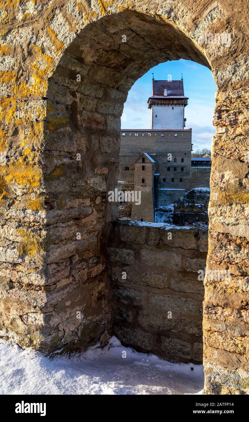 Vista Sul Castello Di Long Herman Foto Stock