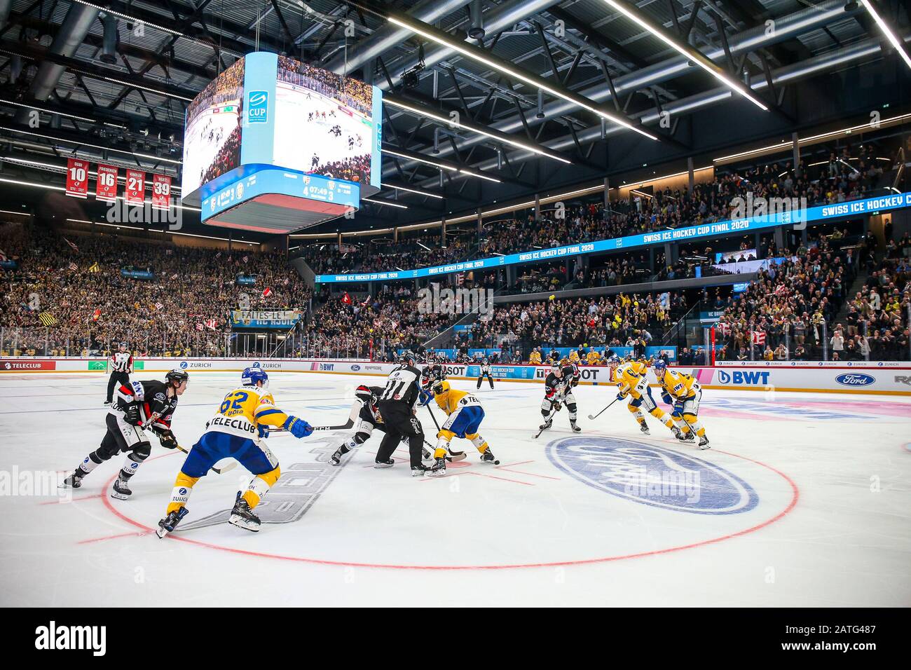 Losanna, Svizzera. 02nd Feb, 2020. 02.02.2020, Losanna, Vaudoise Arena, Coppa: Finale: HC Ajoie - HC Davos, bullo nella Vaudoise Arena. Credito: Spp Sport Stampa Foto. /Alamy Live News Foto Stock