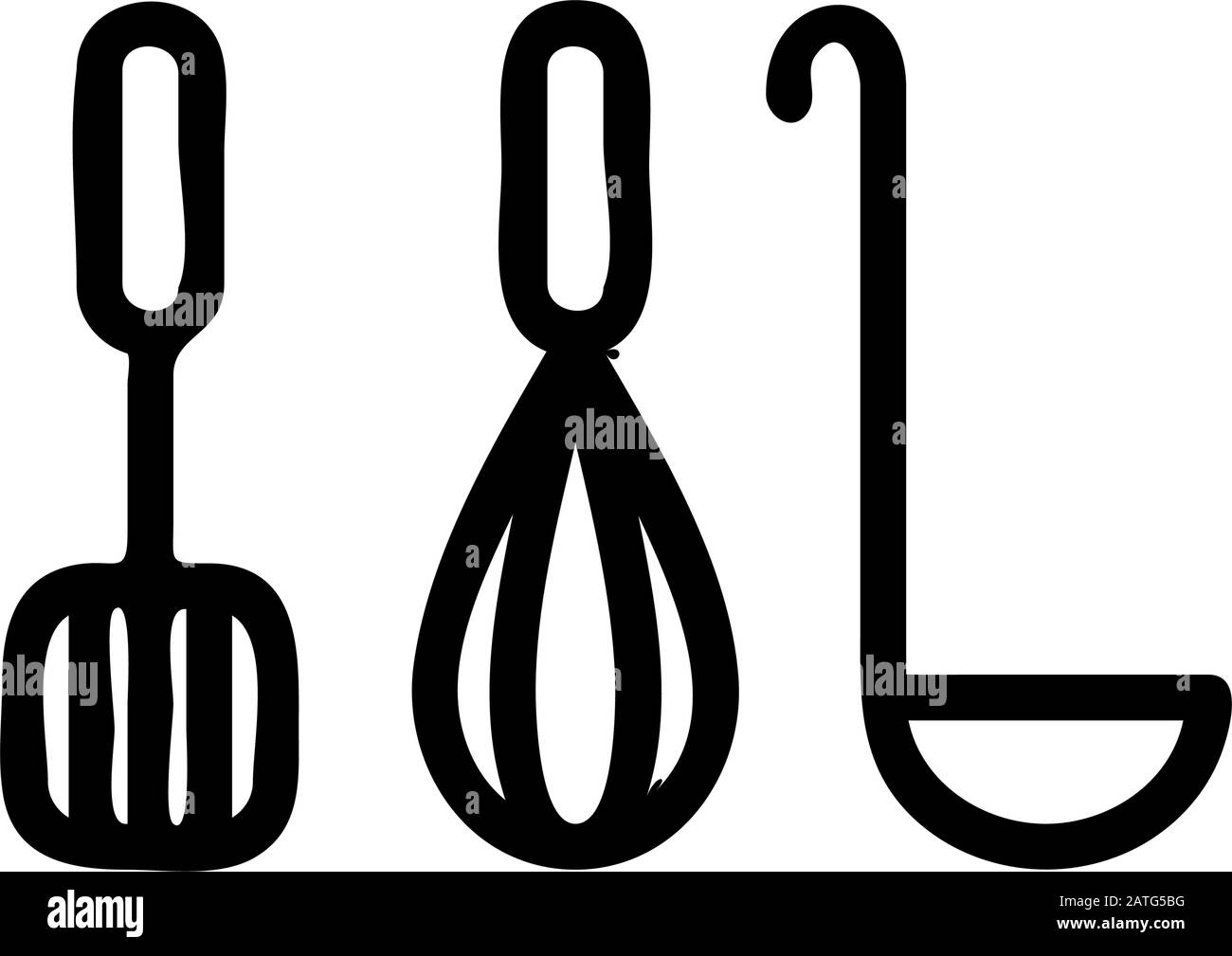 template vettoriale icona utensile da cucina Illustrazione Vettoriale