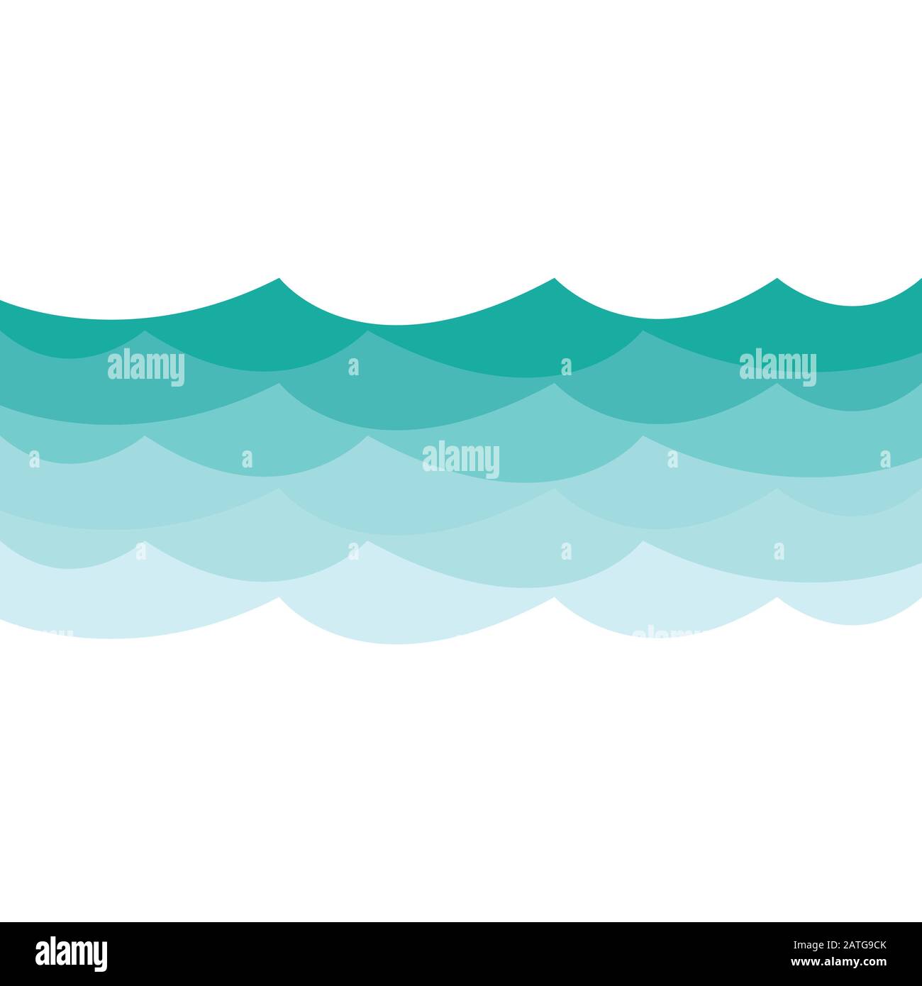 Disegno dell'icona vettoriale del modello del logo Water wave Foto Stock