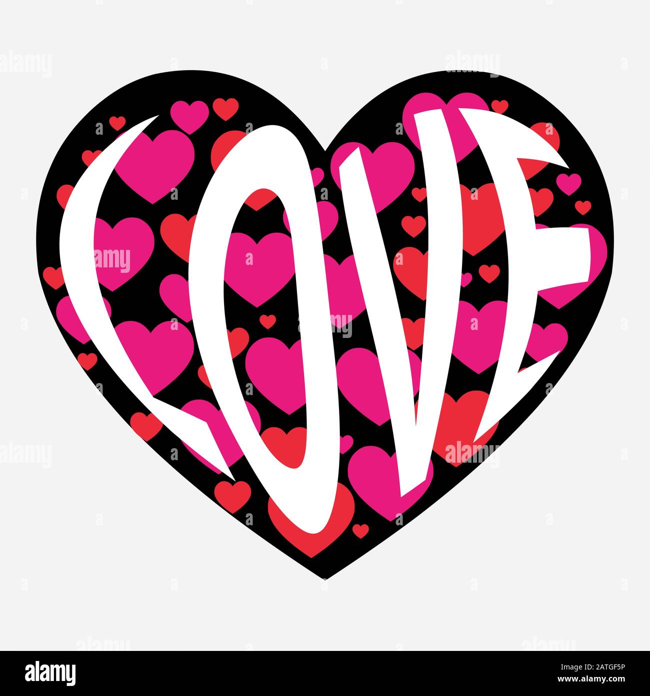 illustrazione vettoriale isolata dell'icona del simbolo del cuore d'amore decorativo Illustrazione Vettoriale