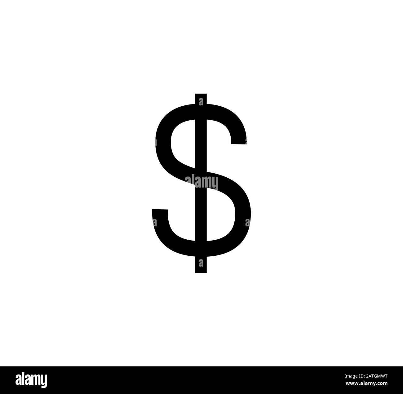 Dollaro, icona del denaro. Illustrazione vettoriale, design piatto Illustrazione Vettoriale