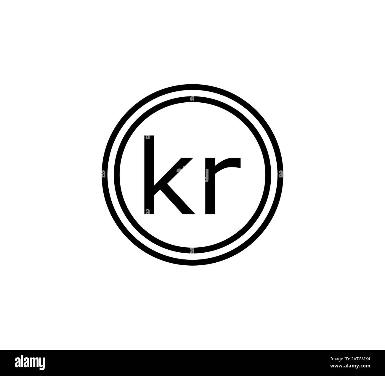 Icona corona norvegese. Illustrazione vettoriale, design piatto Illustrazione Vettoriale