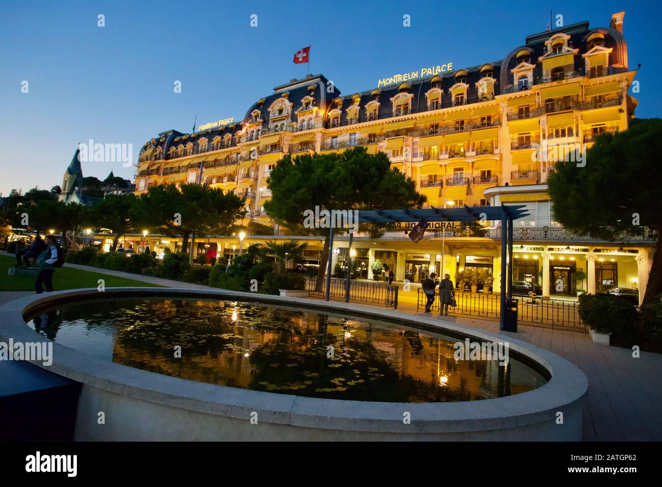 Fairmont Le Montreux Palace, Montreux, Canton Vaud, Svizzera. Foto Stock