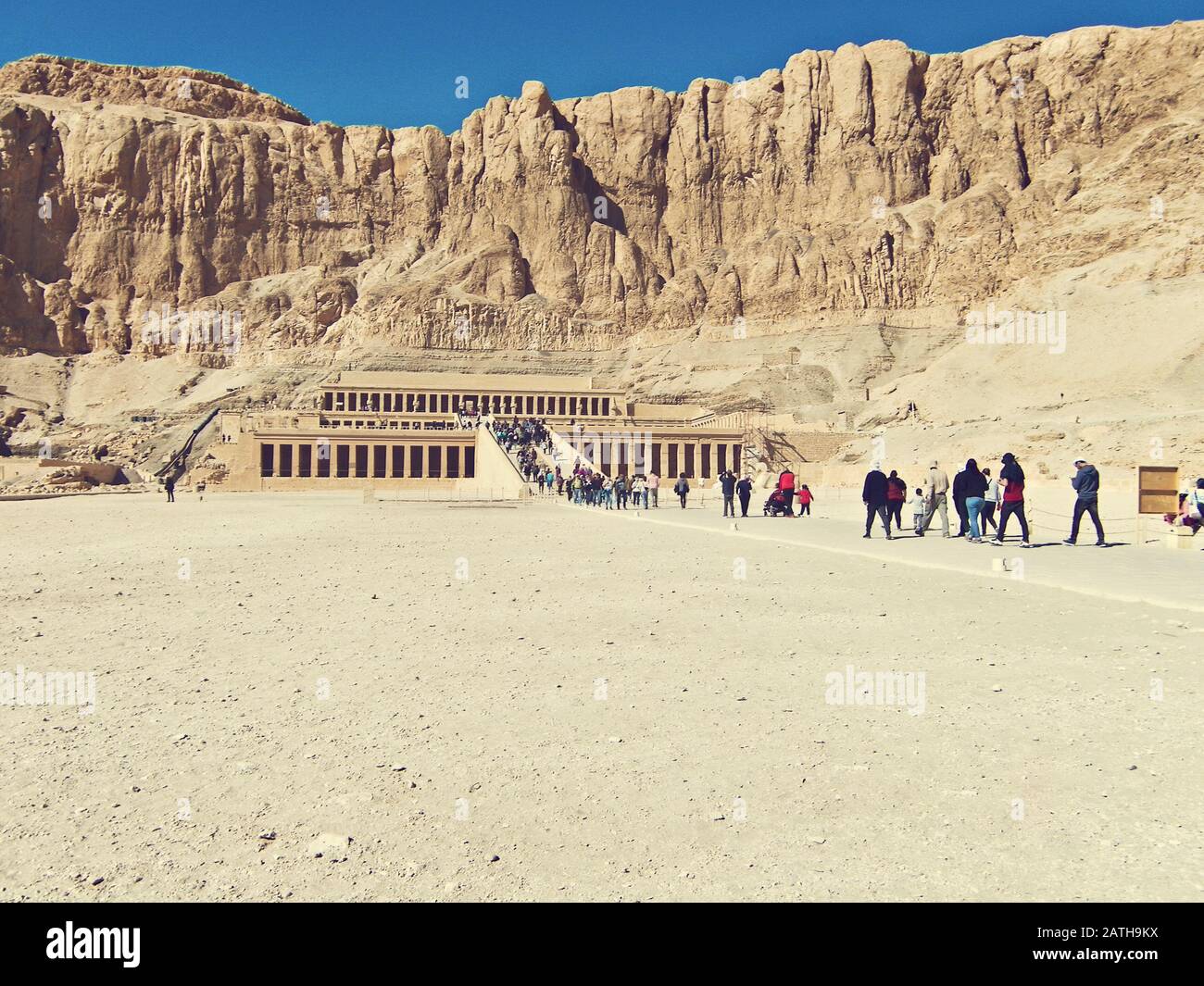 Tempio Mortuario Di Hatshepsut, Egitto Foto Stock