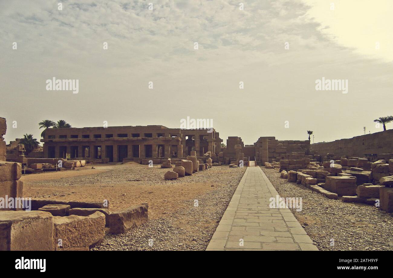 Tempio di Karnak complessa, Luxor, Egitto Foto Stock