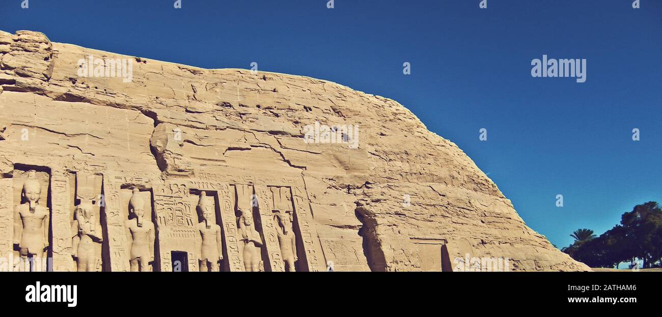 Piccolo Tempio Di Nefertari, Abu Simbel, Egitto Foto Stock