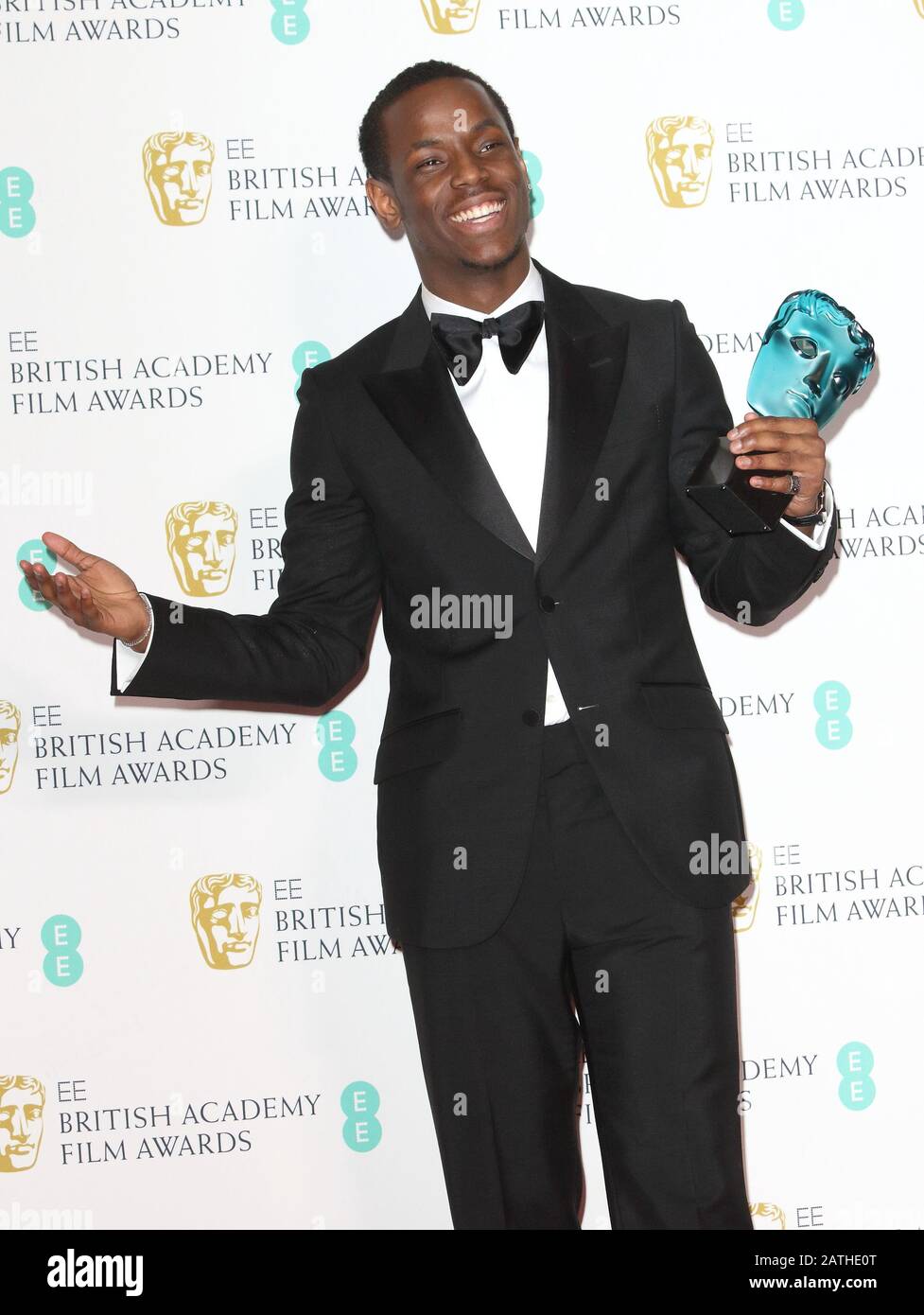Micheal Ward - Rising Star Award durante i BAFTA British Academy Film Awards - Sala dei vincitori presso la Royal Albert Hall. Foto Stock