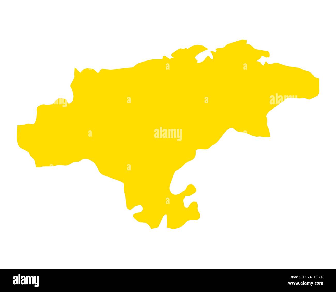 Mappa di Cantabria Foto Stock