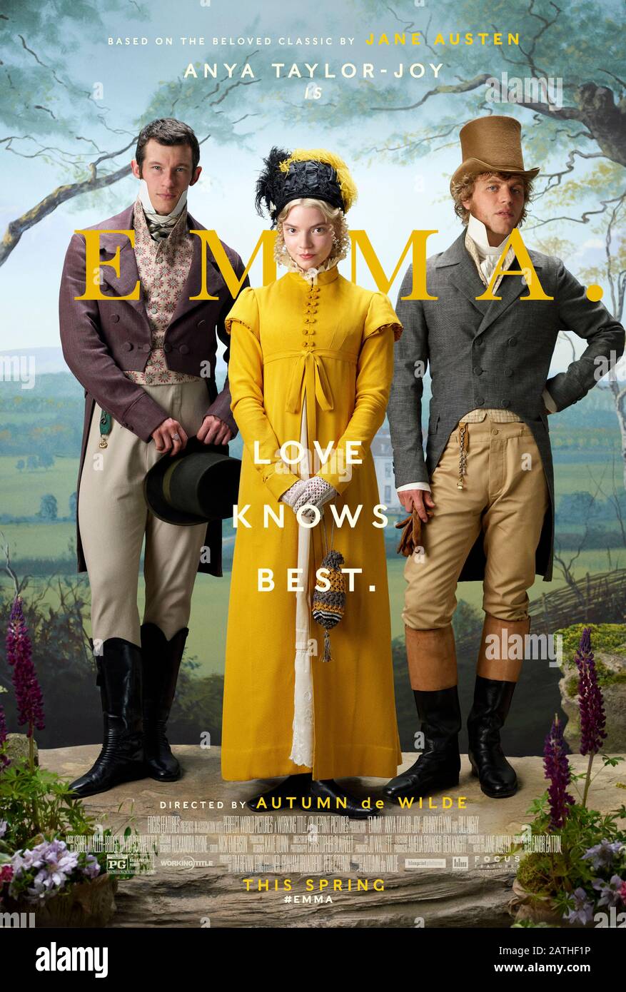 Emma. (2020) diretto da Autumn de Wilde e con Tanya Reynolds, Anya Taylor-Joy e Gemma Whelan. Una reimmaginazione della commedia classica di Jane Austen circa la ricerca del romanticismo. Foto Stock