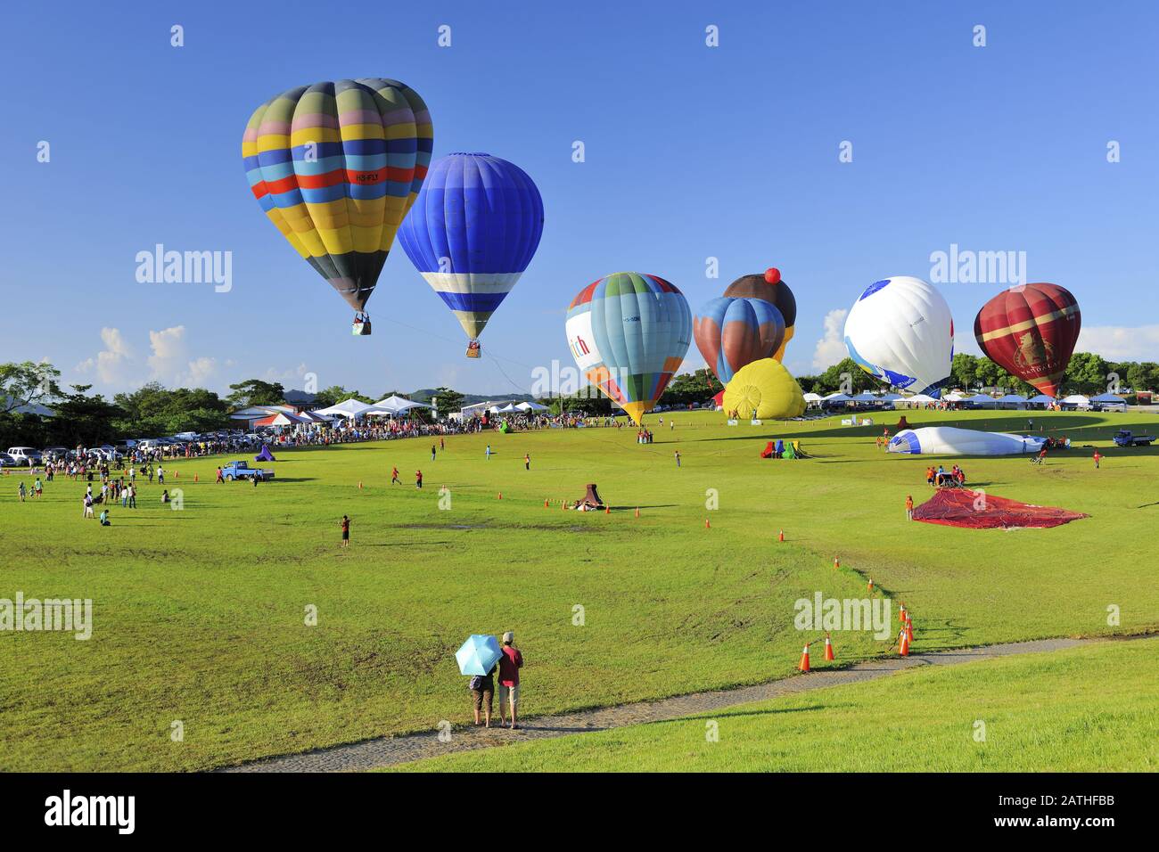Taiwan International Balloon Festival Luyeh Hill Foto Stock