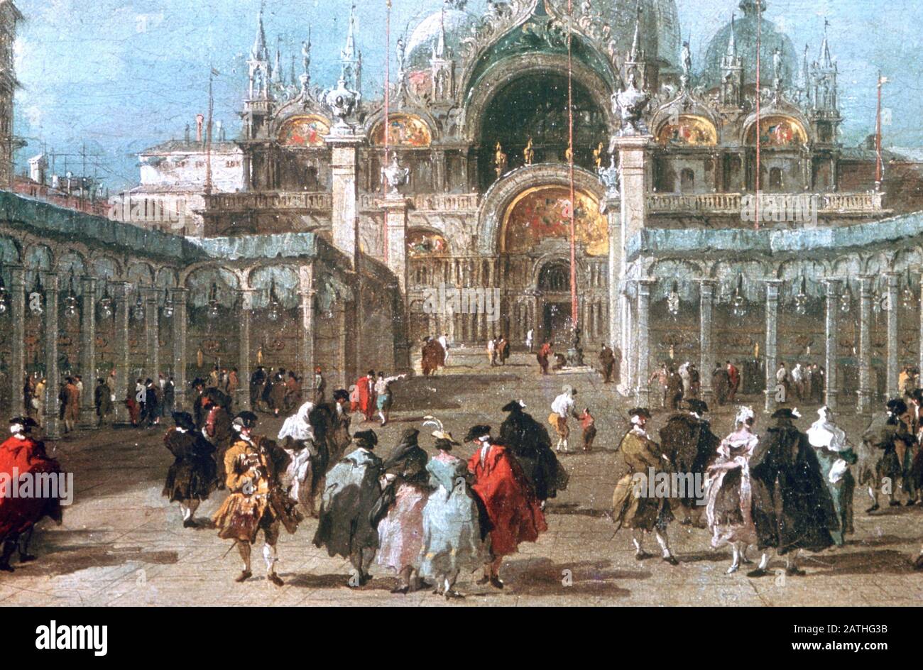 Francesco Guardi Scuola Italiana Festa dell'Ascensione (dettaglio) c.1775 olio su tela (48 x 78 cm) Lisbona, Museu Calouste Gulbenkian Foto Stock