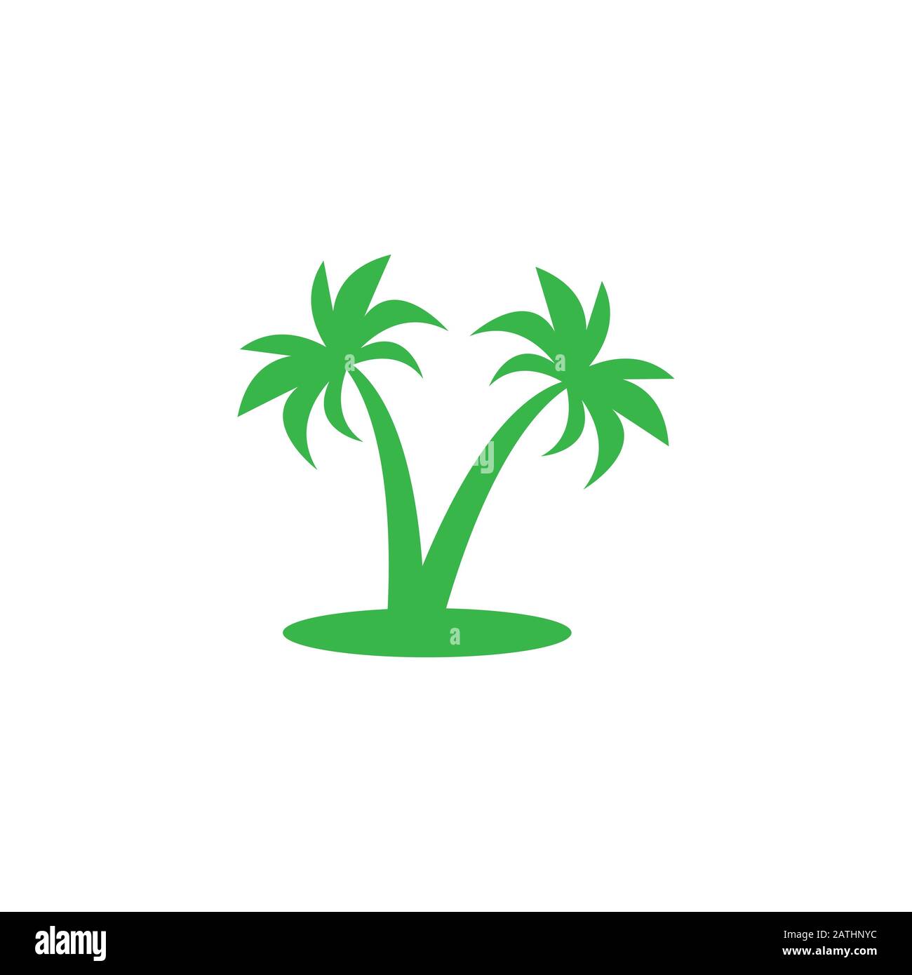 Vettore modello logo Palm tree summer Foto Stock