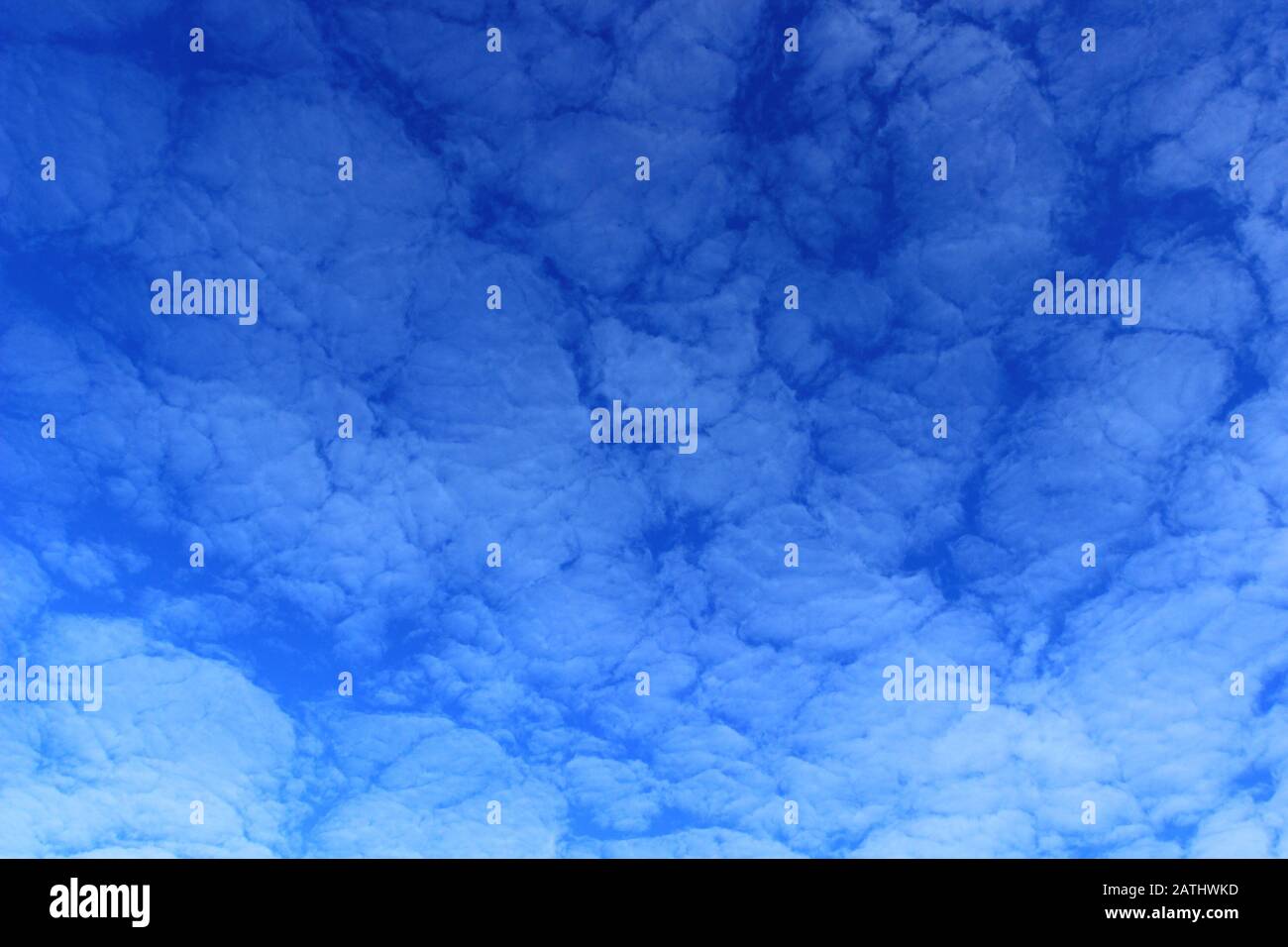 Cielo blu con belle nuvole meteo Foto Stock