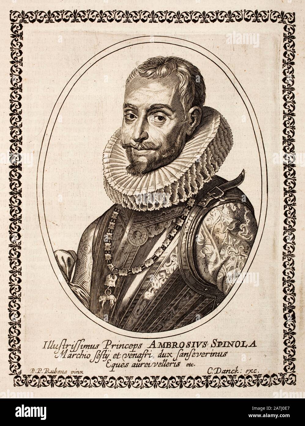 Ritratto di Ambrogio Spinola, 1st Marchese dei Balbases (1569-1630) Foto Stock