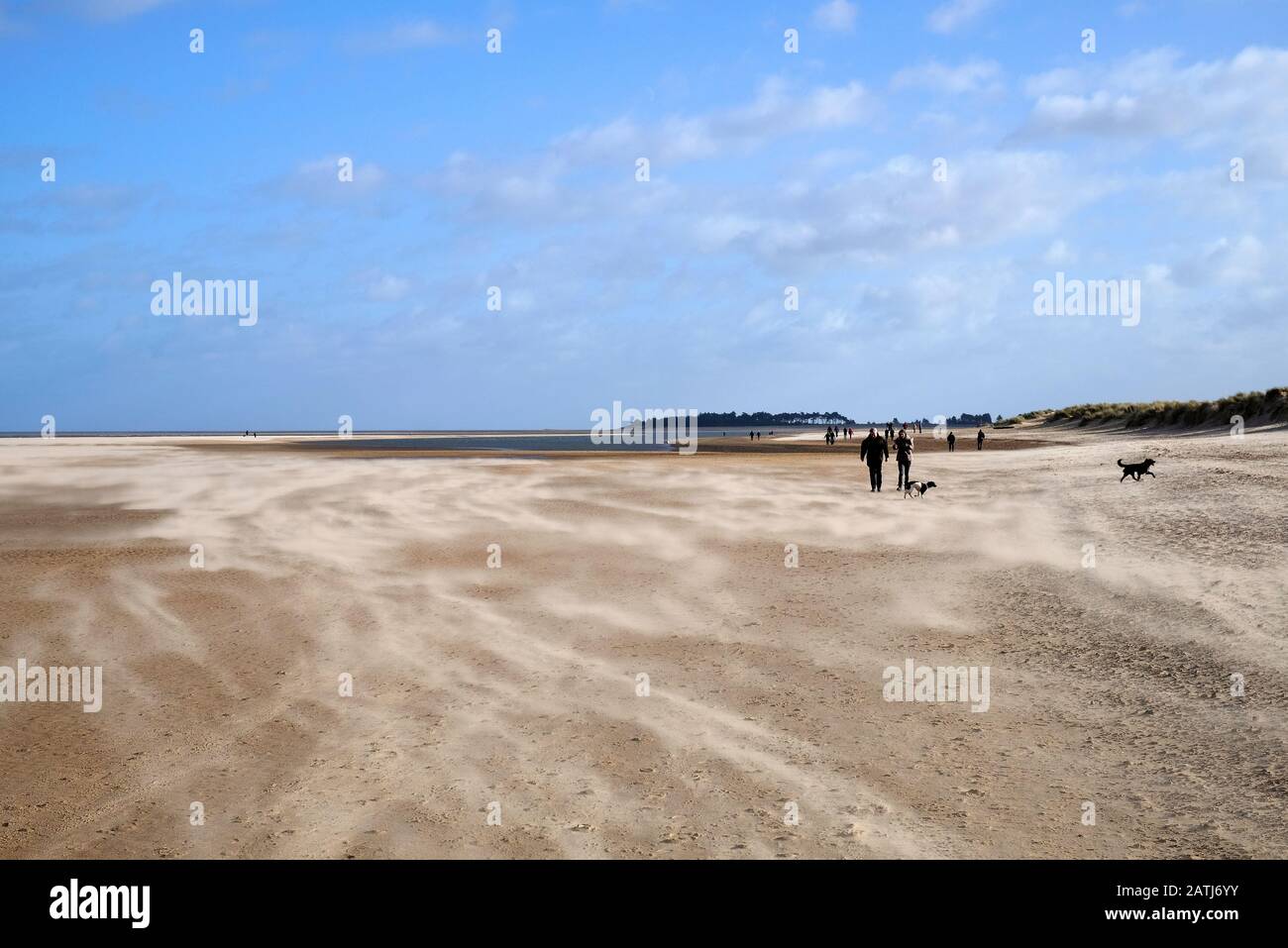 Holkham beach, a nord di Norfolk, Inghilterra Foto Stock