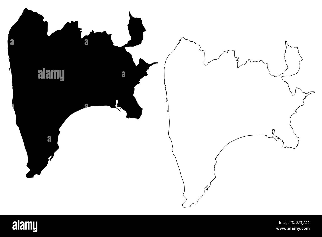 Nizza Città (Repubblica francese, Francia) mappa vettore illustrazione, abbozzare schizzo Città di Nizza mappa Illustrazione Vettoriale