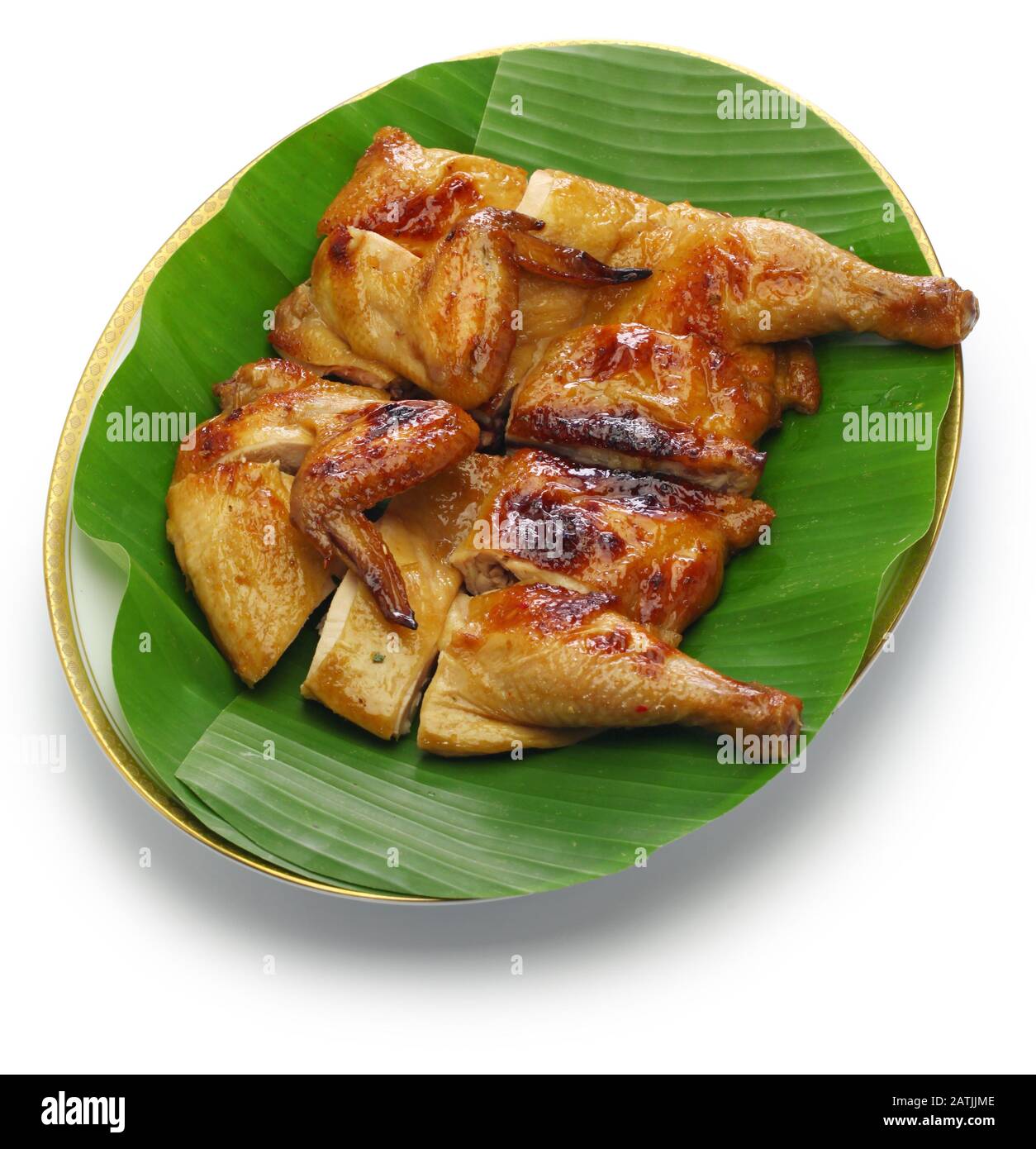gai yang fatto in casa, pollo alla griglia in stile thailandese Foto Stock