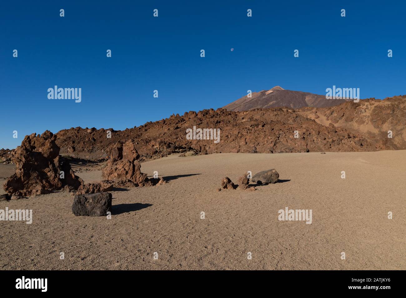 Paesaggio marziano sulle pendici orientali del Montana Blanca Mirador las Minas de San Jose, Parco Nazionale del Teide, Tenerife, Isole Canarie, Spagna Foto Stock