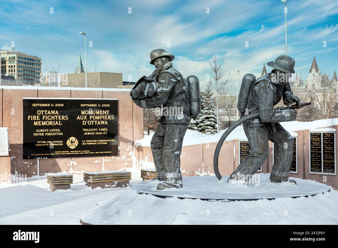 Vigili Del Fuoco Memorial Ottawa Canada Foto Stock