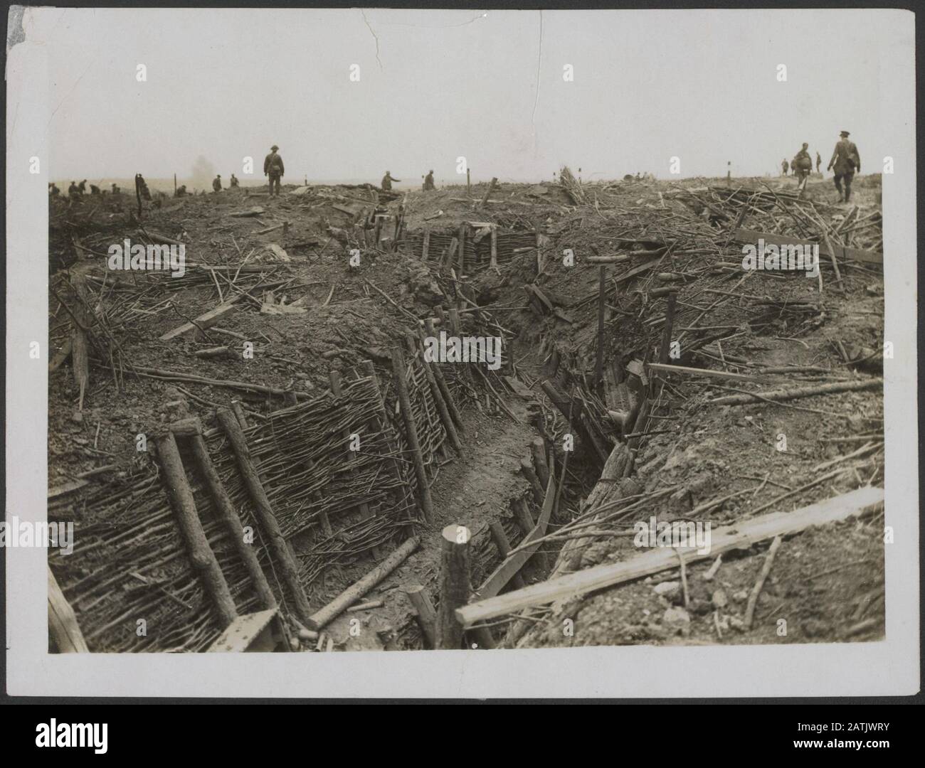 La grande battaglia di Messines Ridge Descrizione: Bosch trincee Annotazione: La Grande battaglia di Messines. Trincee tedesche Data: {1914-1918} Località: Belgio, Mesen Parole Chiave: WWI, fronti, trincee Foto Stock