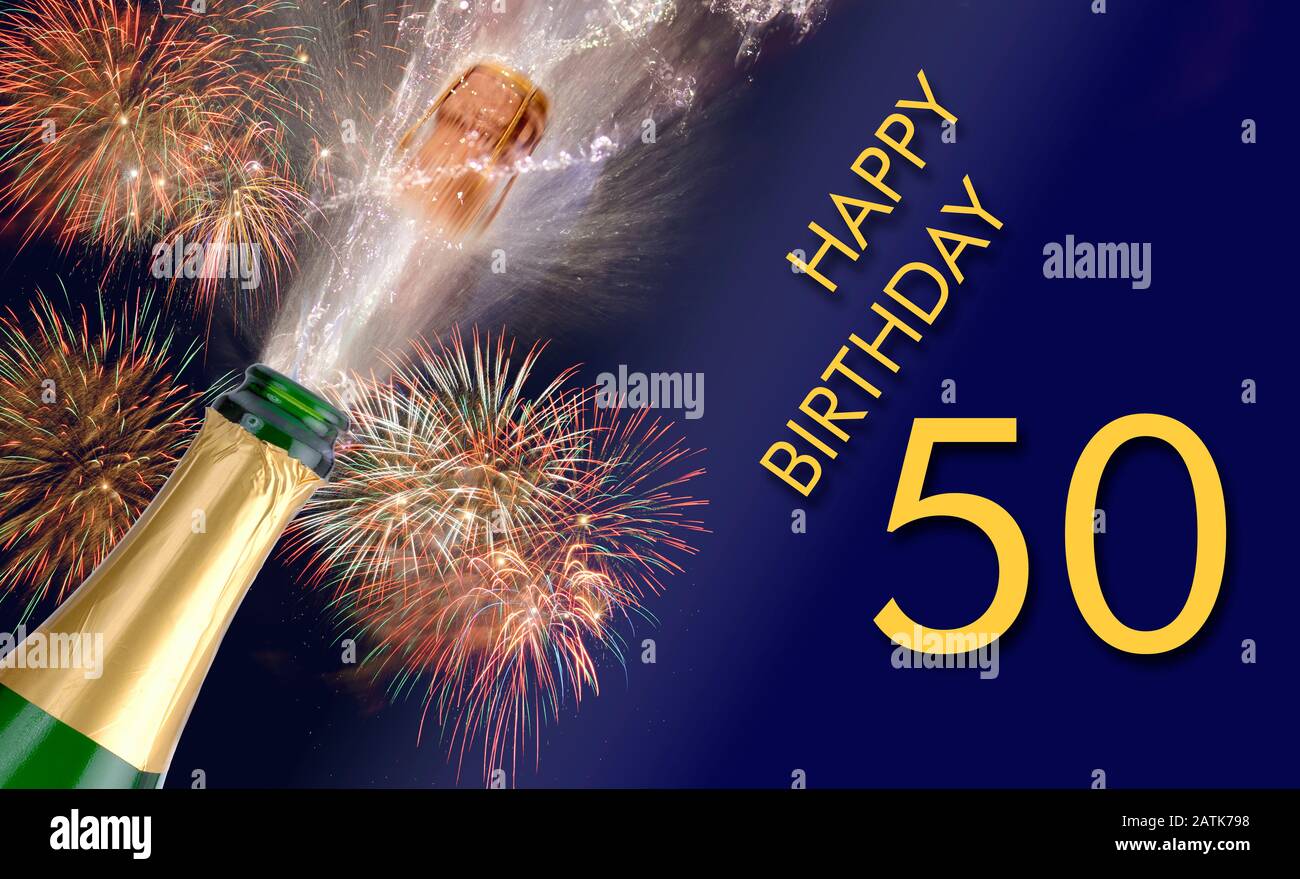 congratulazioni per il buon compleanno di 50th Foto Stock