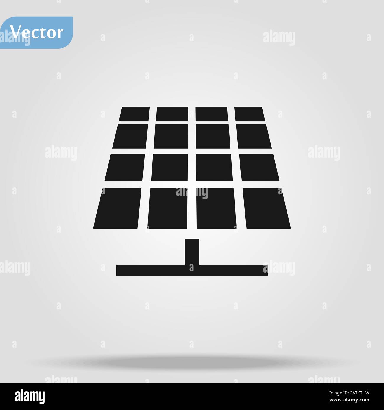 icona energia solare simbolo vettore simbolo isolato Illustrazione Vettoriale