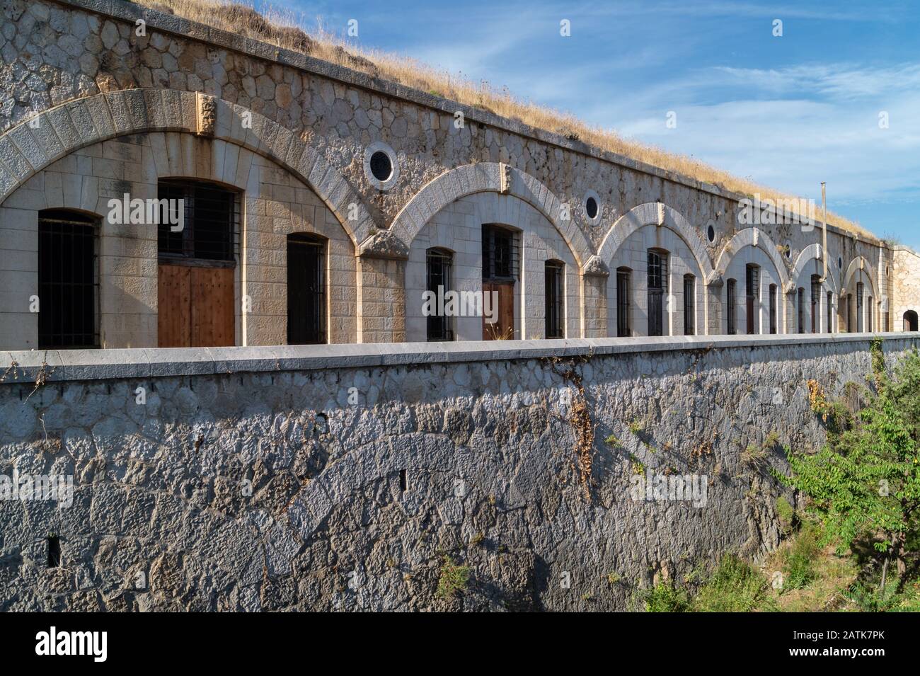 Fort de la Revere nel villaggio di Eze, vicino a Nizza, Costa Azzurra, Francia meridionale, storico edificio militare del 19th secolo sulla Grand Corniche Foto Stock