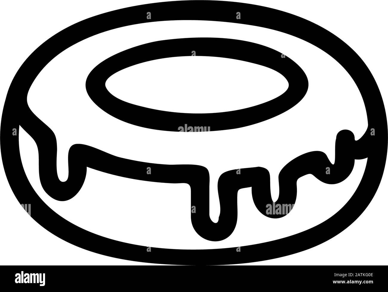 modello vettoriale disegno icona ciambelle Illustrazione Vettoriale