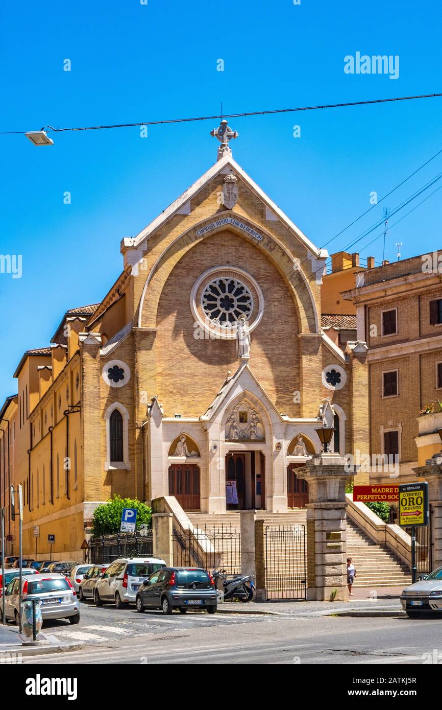 Roma, Italia - 2019/06/16: Chiesa di Sant’Alfonso di Liguori – Chiesa di Sant’Alfonso di Liguori all’Esquilino – in Via Merulana sul colle dell’Esquilino Foto Stock