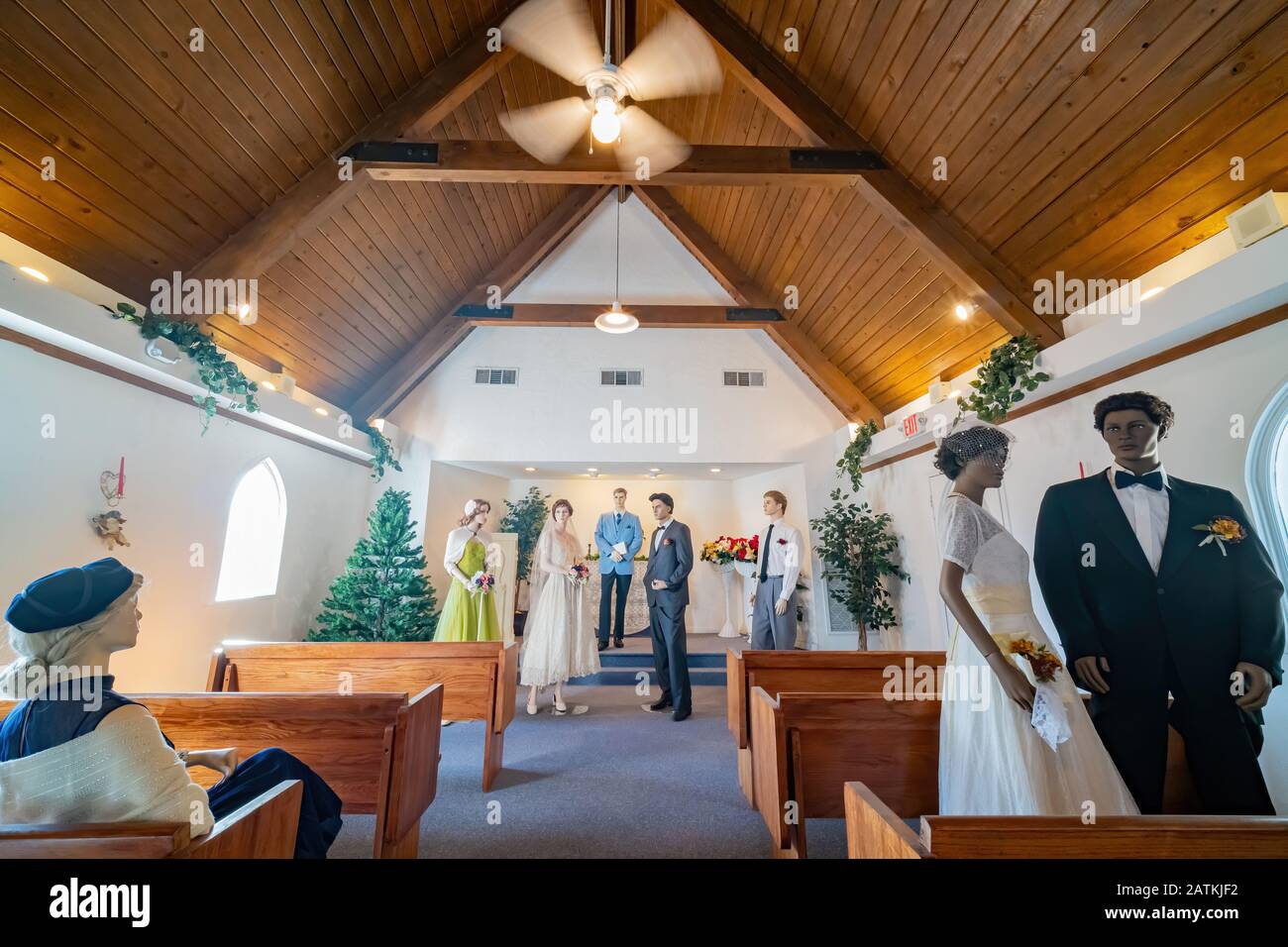 Henderson, 7 GENNAIO: Vista interna della cappella per matrimoni a lume di candela il 7 GENNAIO 2020, a Henderson, Nevada Foto Stock