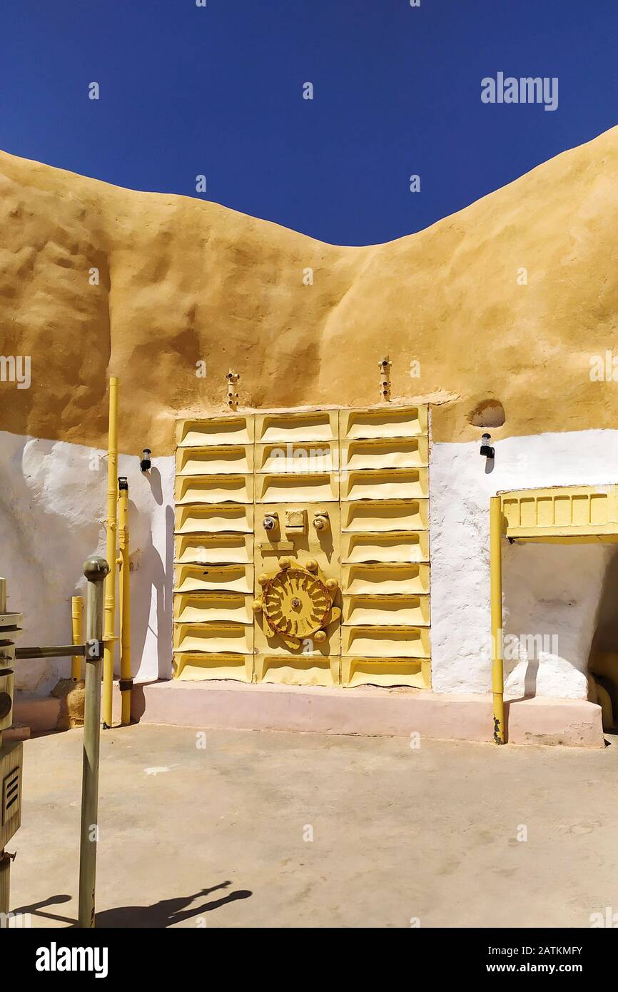 Matmata, Tunisia, 28 Giugno 2019. Scenario per il film 'Star Wars' Foto Stock