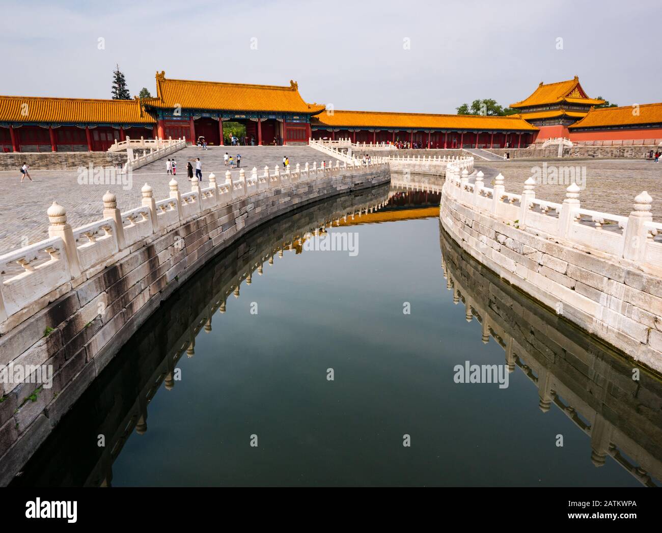 Inner Golden Water River, Outer Court, Città Proibita, Pechino, Cina, Asia Foto Stock