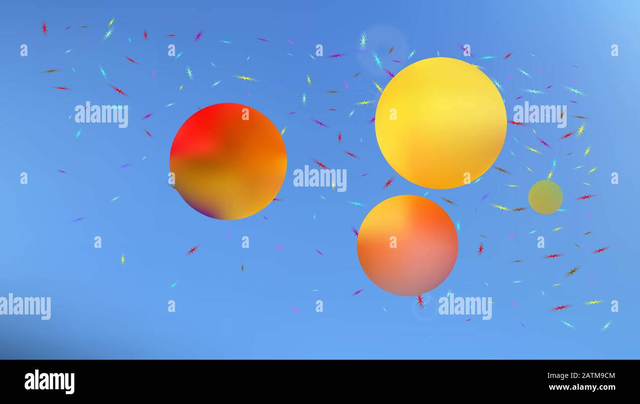 Trama di sfondo, non utilizzata. Spazio incontaminato fantasia. Mesh professionale per illustrazioni colorifici. Colore ciano. Un'illustrazione dello sfondo a tema spaziale. Co Illustrazione Vettoriale