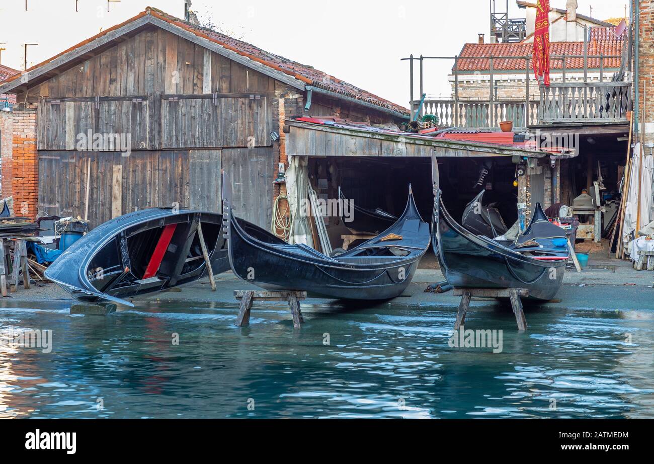 Gondola a Venezia Foto Stock