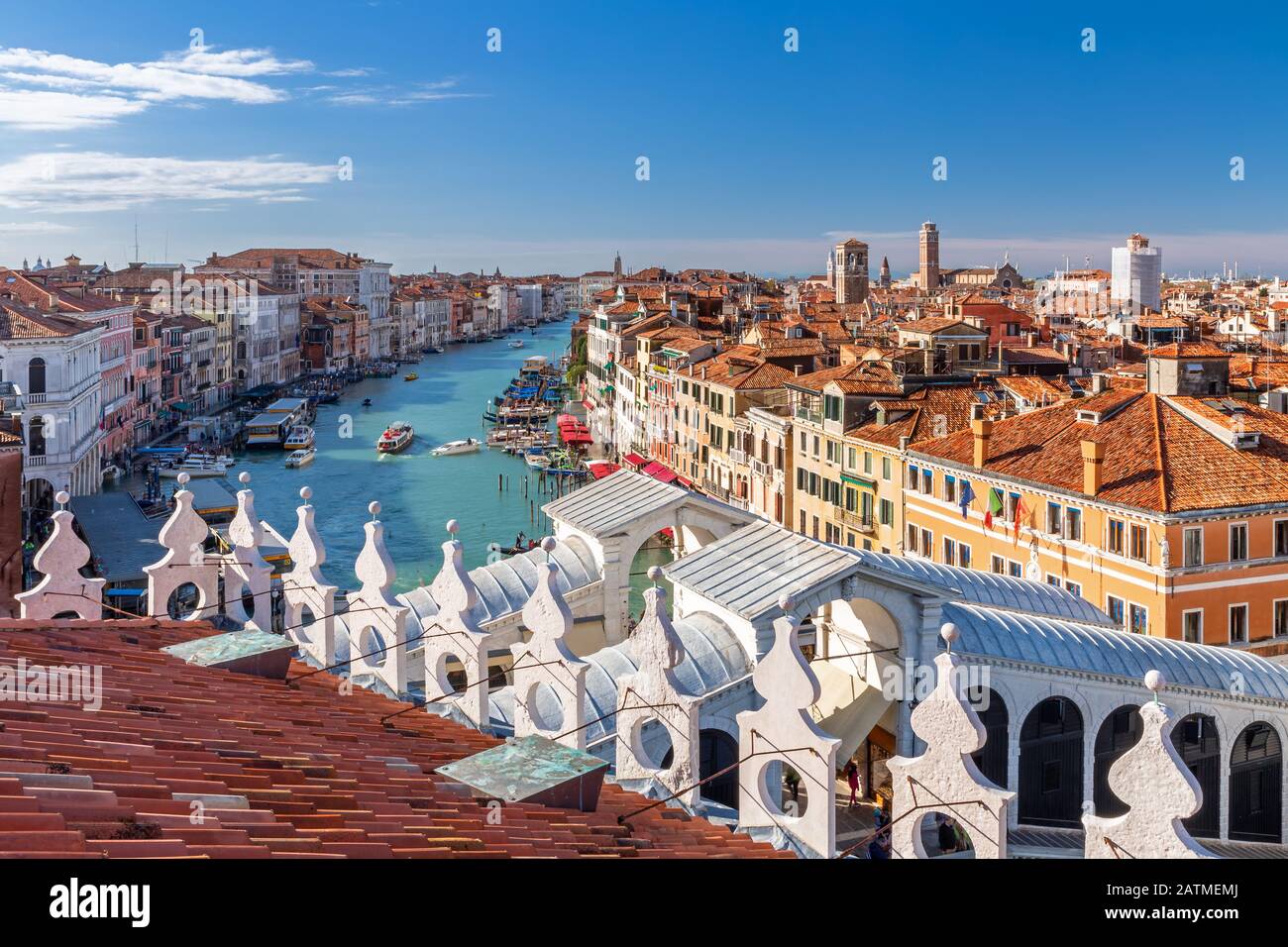 Vista su Venezia sul Canal Grande Foto Stock