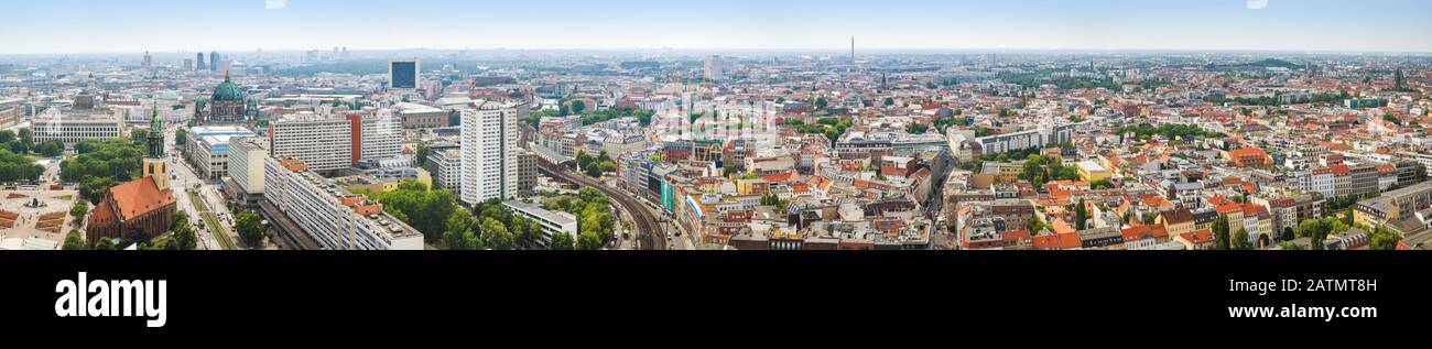 Città di Berlino dall'alto Foto Stock