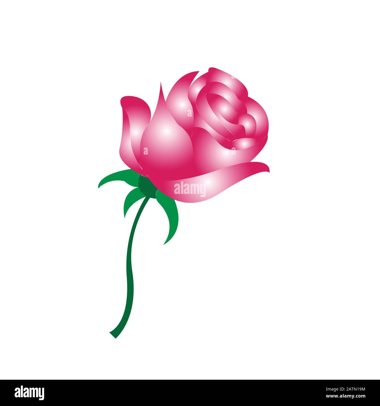 Rose A Colori D'Acqua Disegnate A Mano, Bouquet Di Fiori E Foglia Verde. Romantico Giardino D'Estate Wreath Di Rosa Isolato Rosa Illustrazione Vettoriale