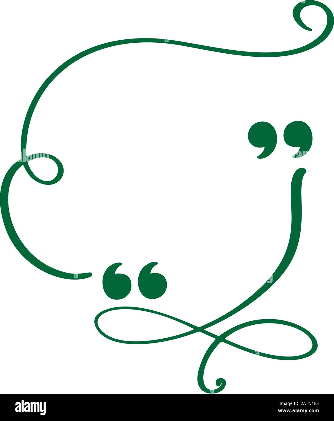 Fioriscono calligrafico preventivo telaio bolla. Copiare il vettore spaziale box quotazione per biglietto di auguri. Blank template design preventivi di quotazione dei simboli. Creative Illustrazione Vettoriale