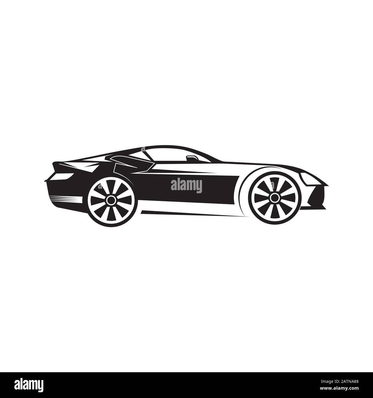 Servizio di riparazione auto, restauro e elementi di design club. Illustrazione del vettore. Illustrazione Vettoriale