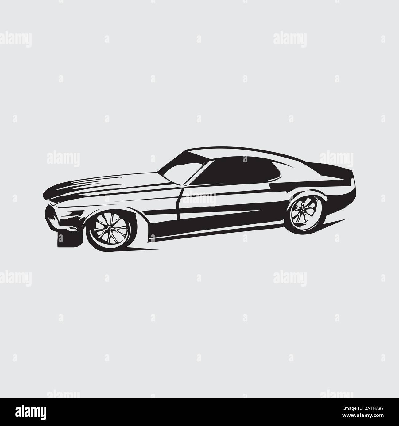 Servizio di riparazione auto, restauro e elementi di design club. Illustrazione del vettore. Illustrazione Vettoriale
