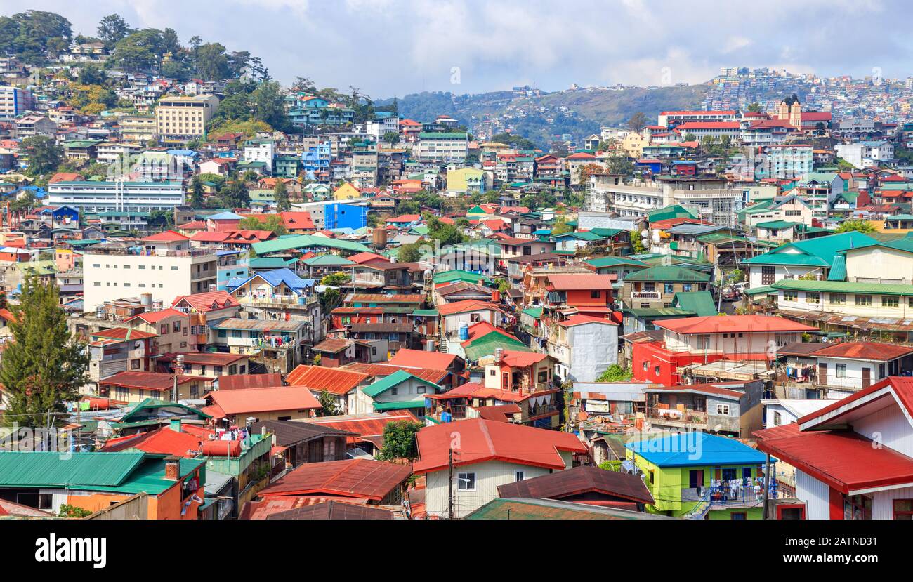 Vista Sulla Città Di Baguio, Filippine Foto Stock