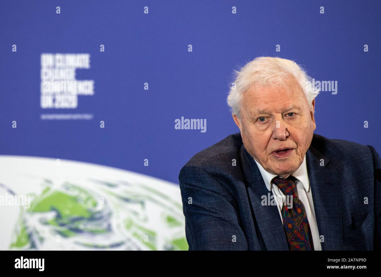 Sir David Attenborough al lancio del prossimo COP26 un Climate Summit al Science Museum di Londra. Foto Stock