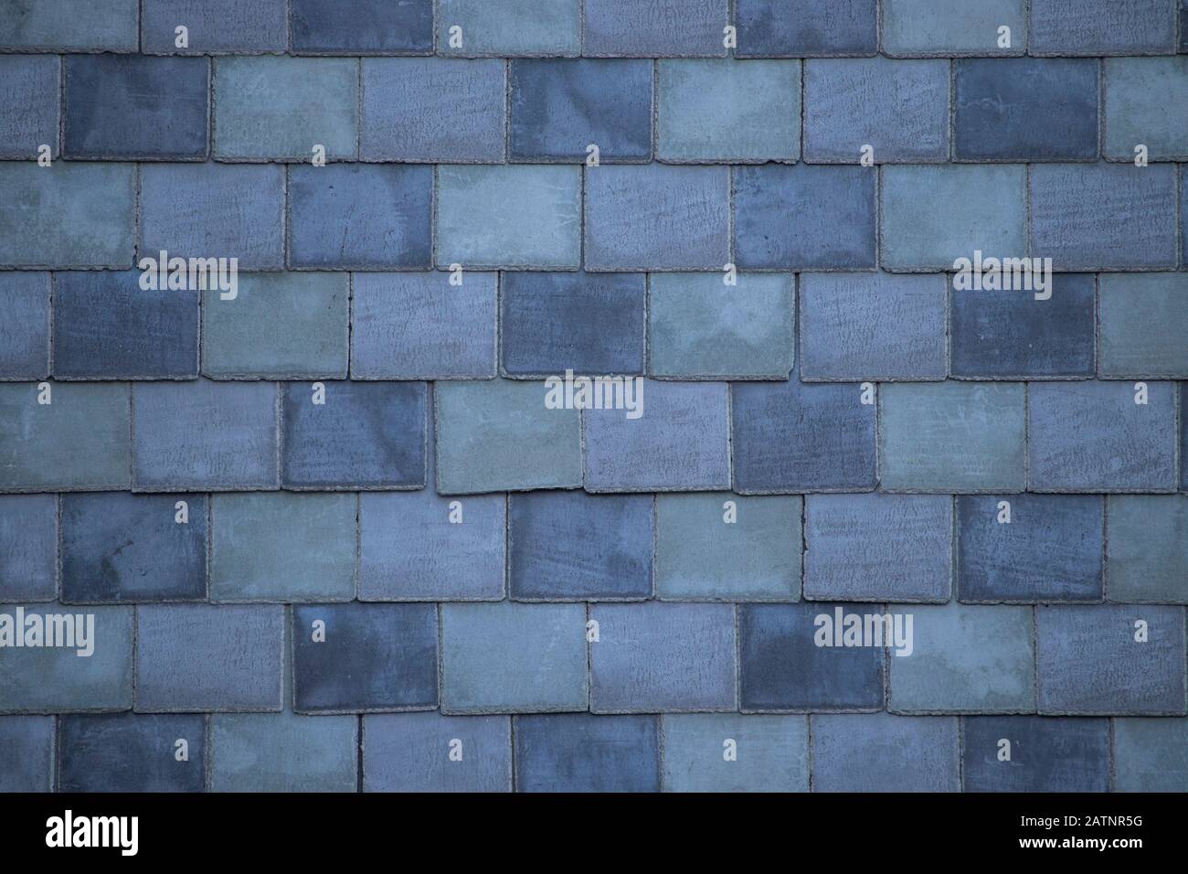 Astratto Multi Tone Colorato Blue Grey Brick Wall, Toni Freddi Foto Stock