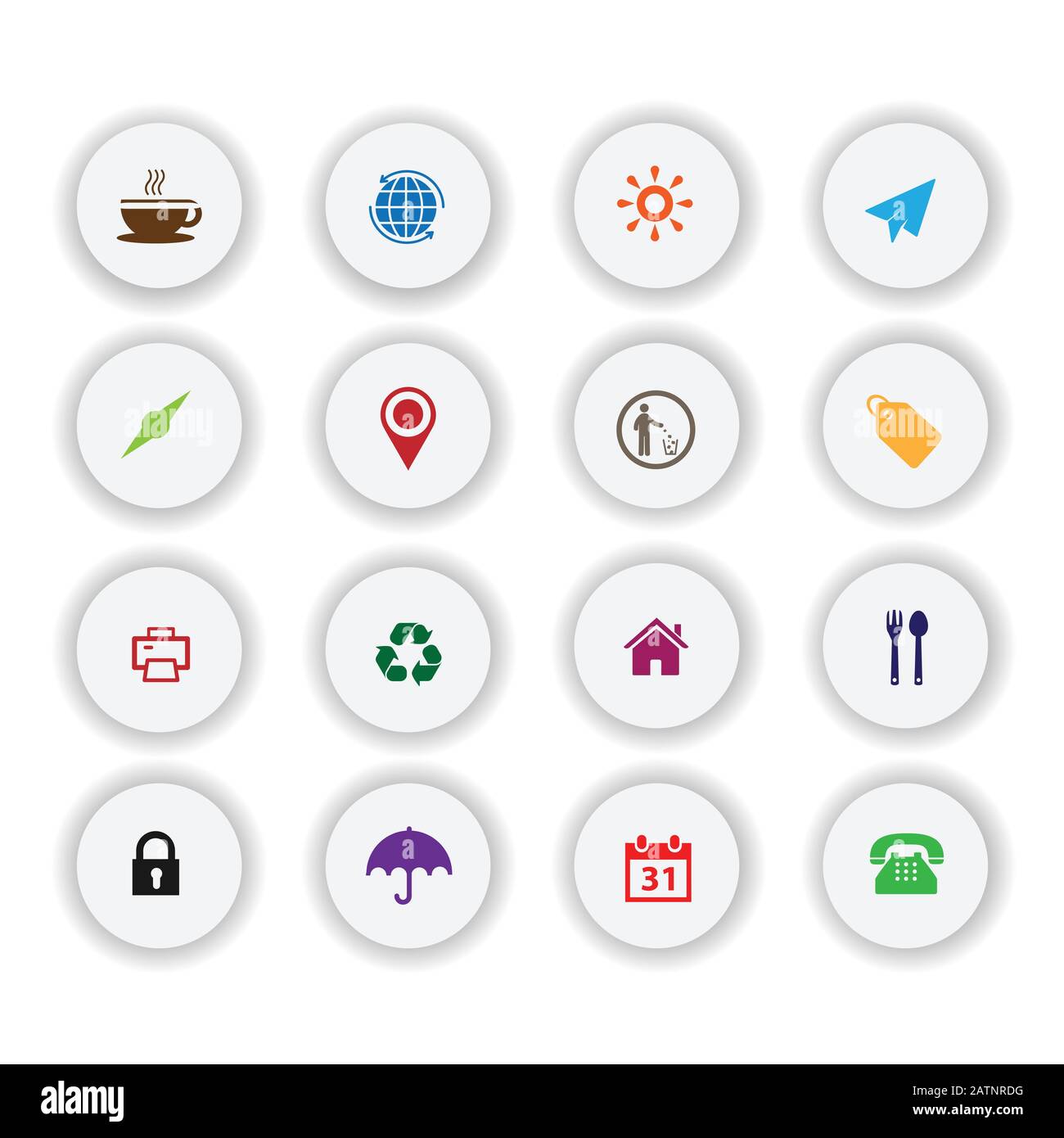 Set vettoriale completo di telefoni cellulari e smartphone interfaccia insieme di icone, simboli ed elementi Illustrazione Vettoriale