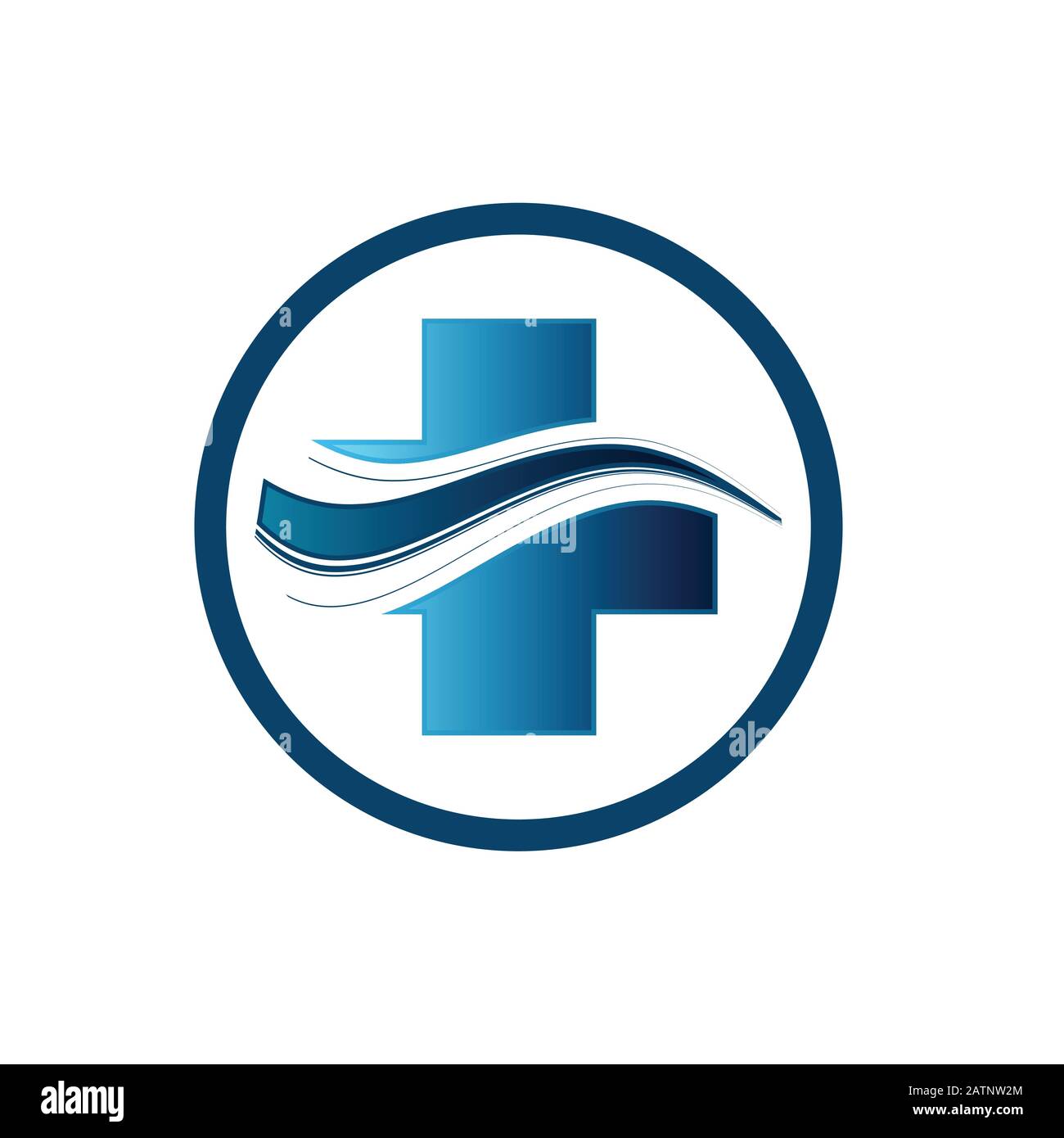 Modello di logo per clinica, ospedale, centro medico, medico, EPS 10 Illustrazione Vettoriale