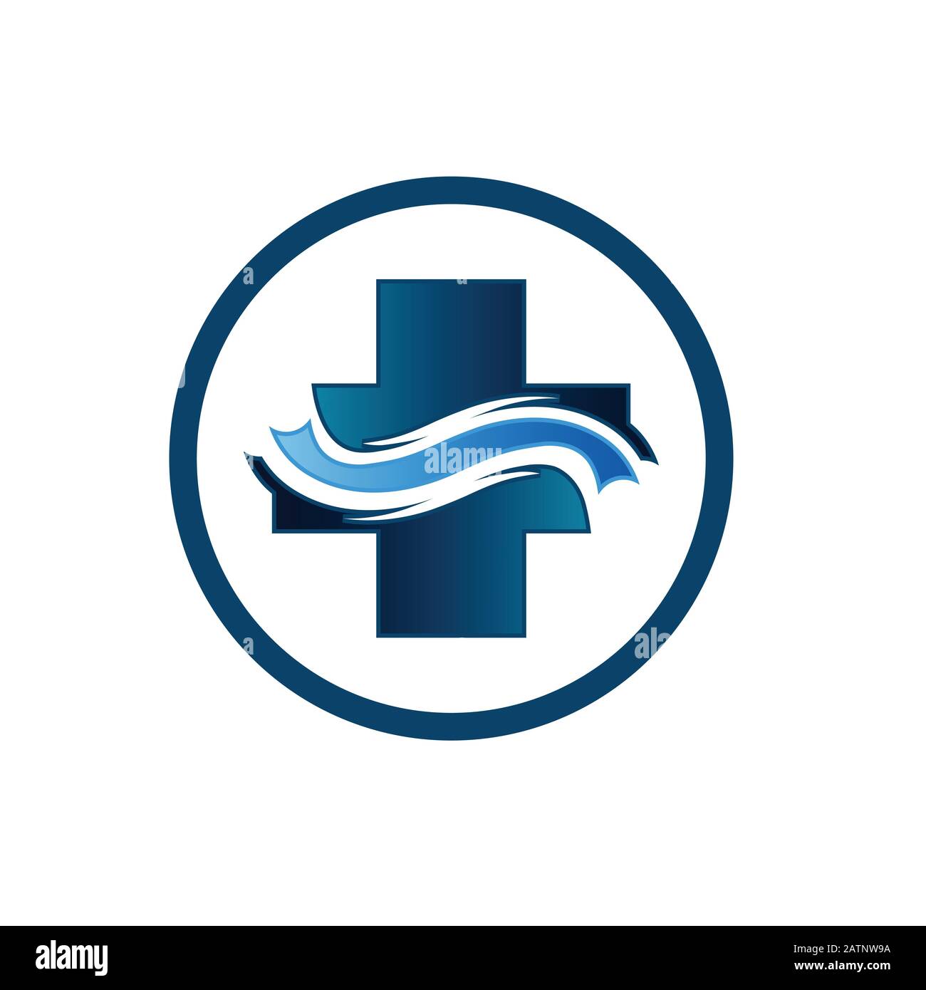 Modello di logo per clinica, ospedale, centro medico, medico, EPS 10 Illustrazione Vettoriale