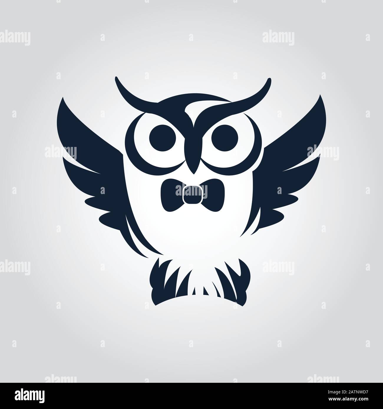 Icona OWL vettore isolato su sfondo bianco Illustrazione Vettoriale
