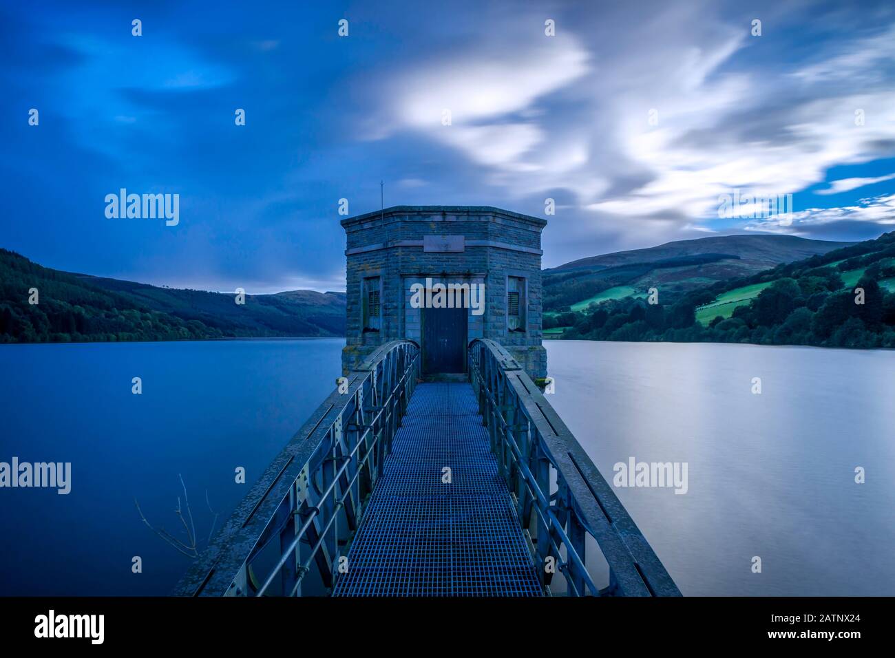 Talybont sul lago Artificiale di usk, Galles, Regno Unito Foto Stock